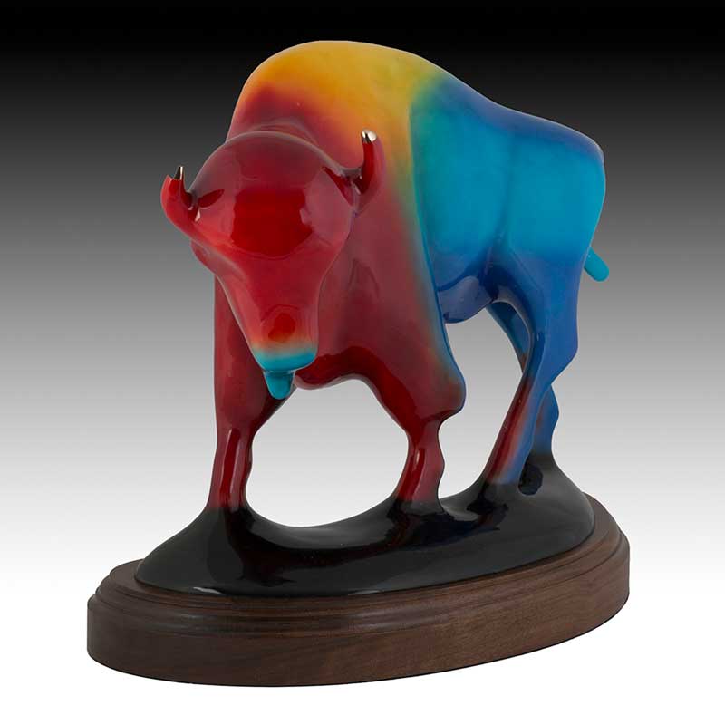 bison-sculpture-colorful-bison-2