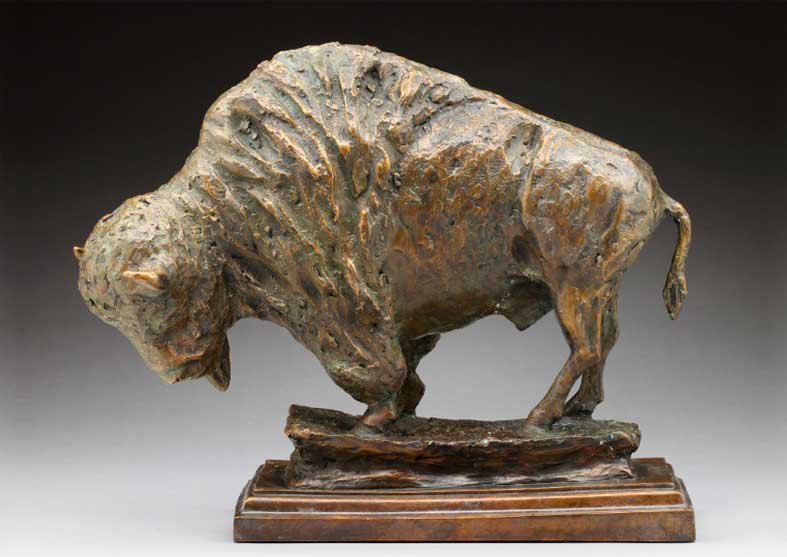 Rustic Buffalo Sculpture | Once There Were Many