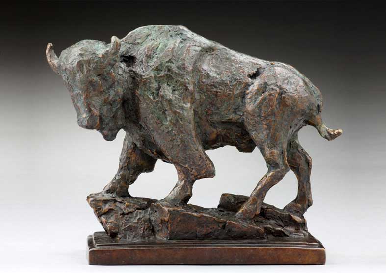Buffalo Bronze Sculpture | The Veteran