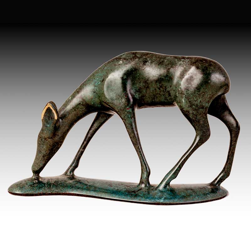 Bronze Deer Sculpture, The Gentle One
