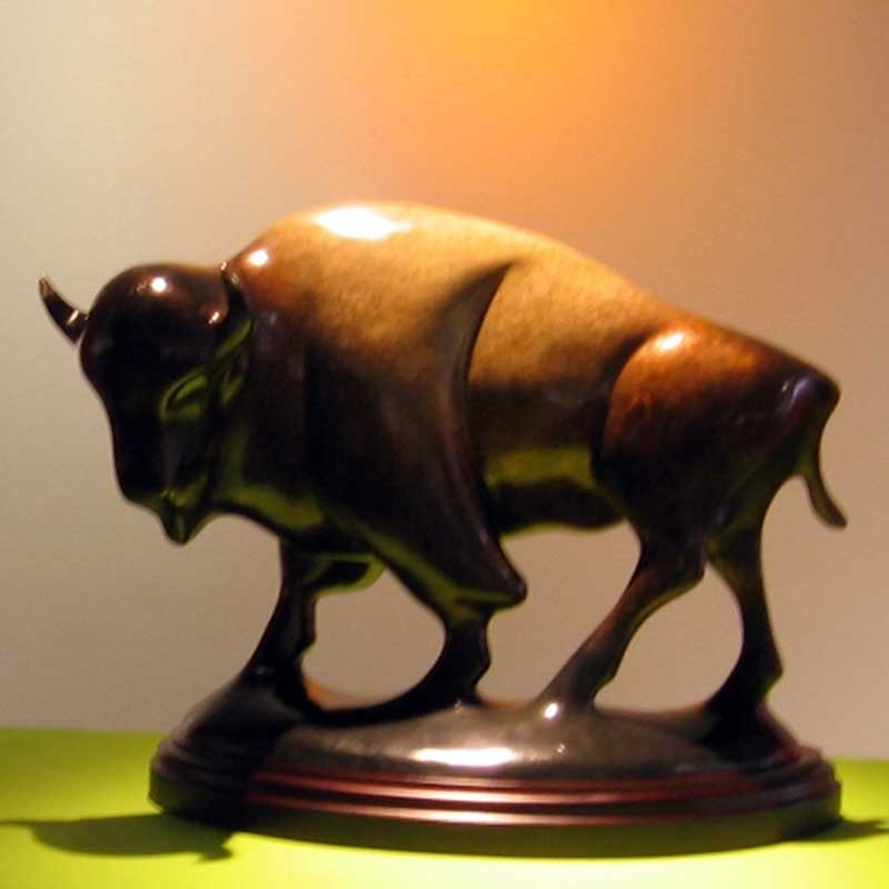 Buffalo Bronze Sculpture, Prairie Thunder