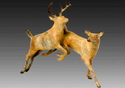 Deer Bronze Sculpture | Forest Ballet