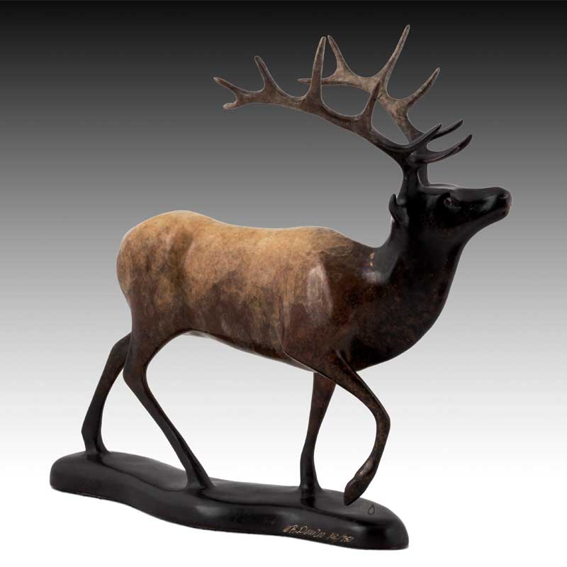 Bronze Elk Sculpture, Mountain Monarch II