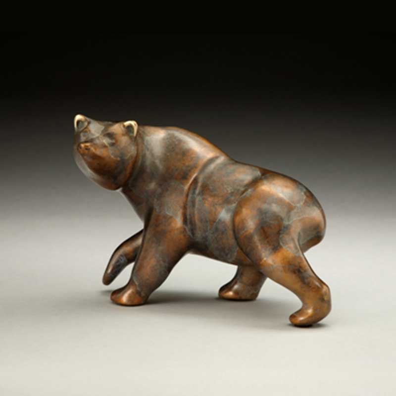 Grizzly Bear Bronze Sculpture, Griz