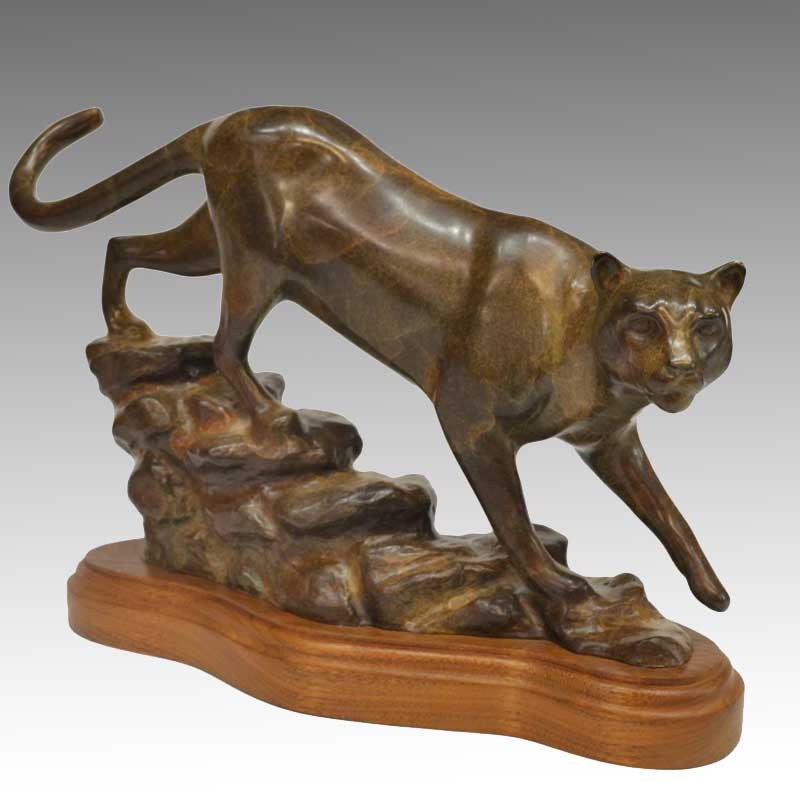 Cougar Bronze Sculpture, Rimrock Rogue