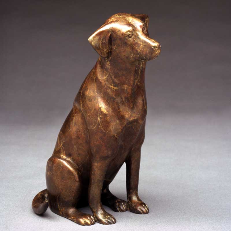 Chocolate Lab Bronze Sculpture, Takin Me