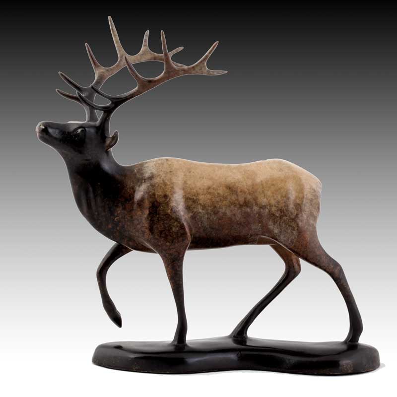 Elk Bronze Sculpture, Mountain Monarch II