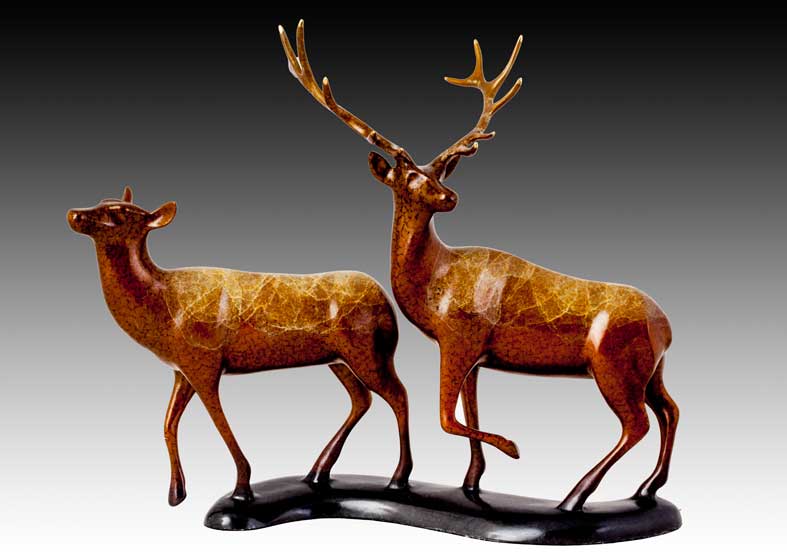 Elk Bronze Sculpture | Spooked