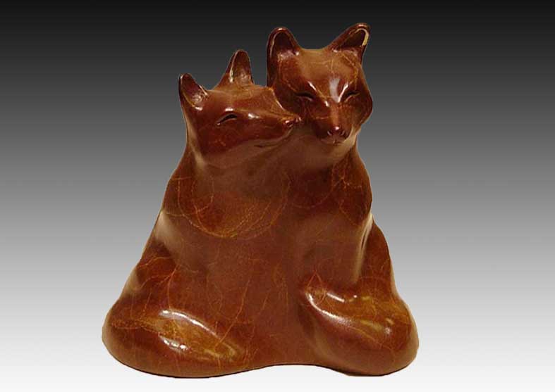 Fox Bronze Sculpture | Little Lovers