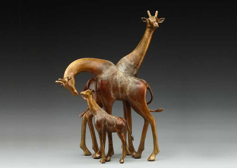 Giraffe Bronze Sculpture | It Takes Two