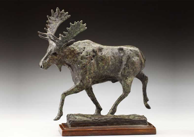 Rustic Moose Sculpture | Moovin Out