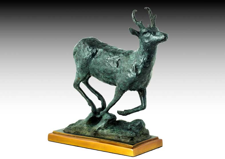Pronghorn Bronze Sculpture | Prairie Pronghorn